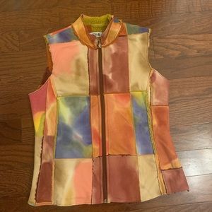 Y2K Tie Dye Patchwork Vest